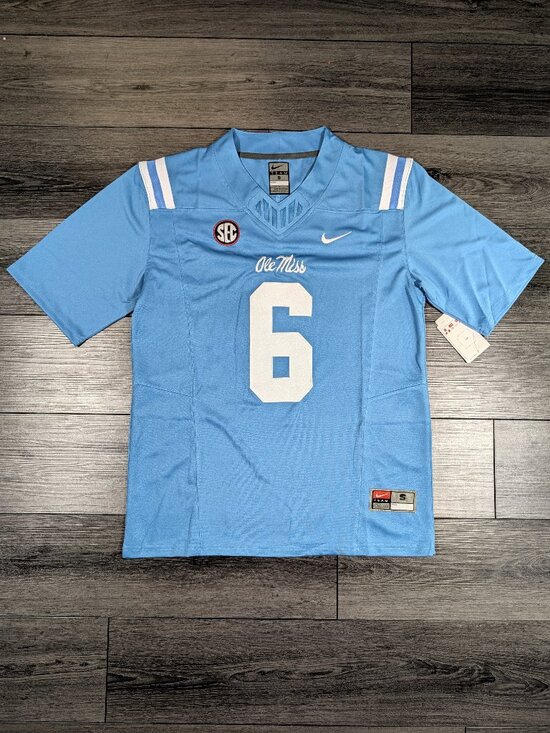 Ole Miss Other - Trinidad Chambliss #6 Ole Miss Rebels Powder Blue Football Jersey Men's Small